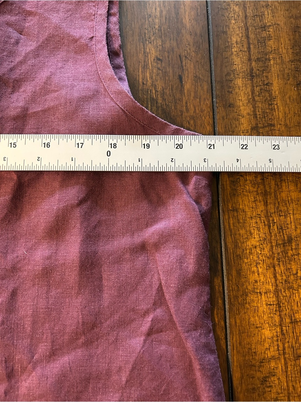 Flax Linen Sleeveless Tank Top in Plum - Picture 7 of 9